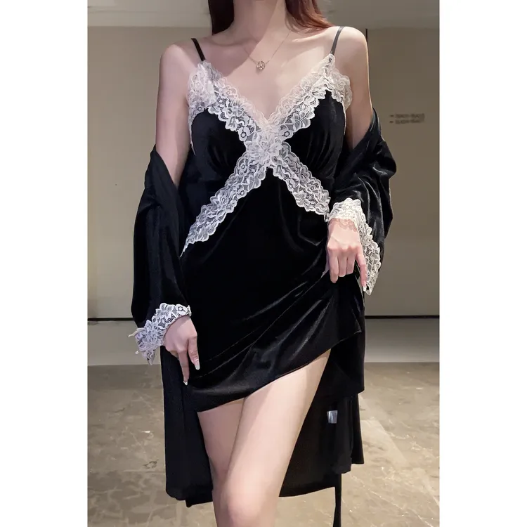 丝绒秋冬睡衣女2023新款春秋高级感高端套装吊带爆款轻奢女士网红