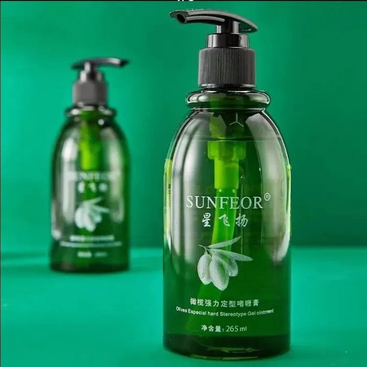 美发店批发橄榄啫喱水膏特硬保湿发胶头发造型男女发廊理发师