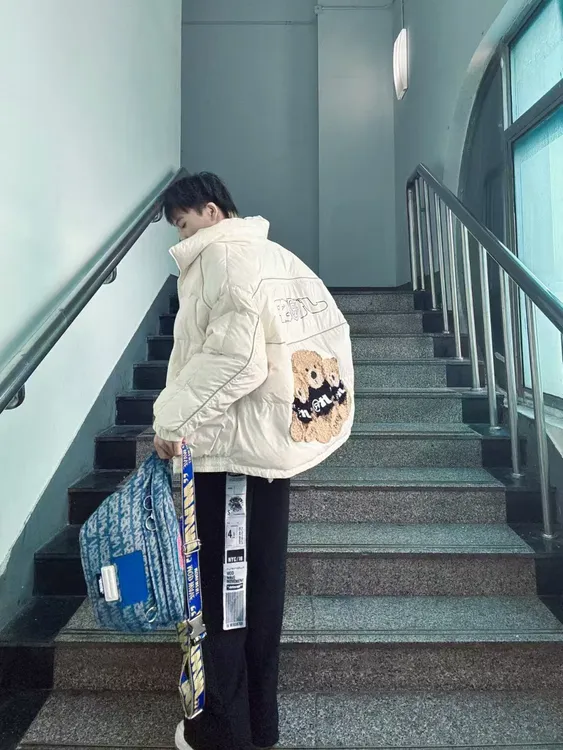 ooxoo百搭时尚小熊面包服保暖棉服休闲棉衣宽松秋冬加厚冬季外套