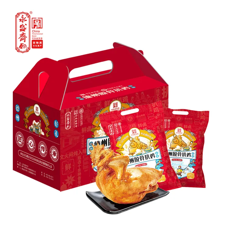 永盛斋 学而思中华老字号德州匠心系列五香脱骨扒鸡礼盒500g*2