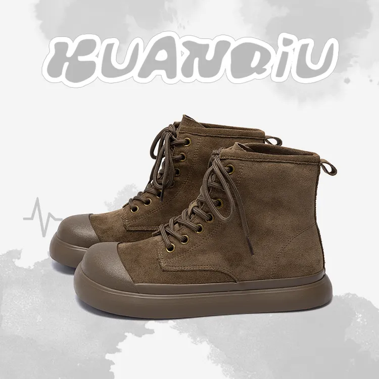 环球马丁靴女2025秋季新款美拉德女鞋户外登山短靴工装靴子女鞋