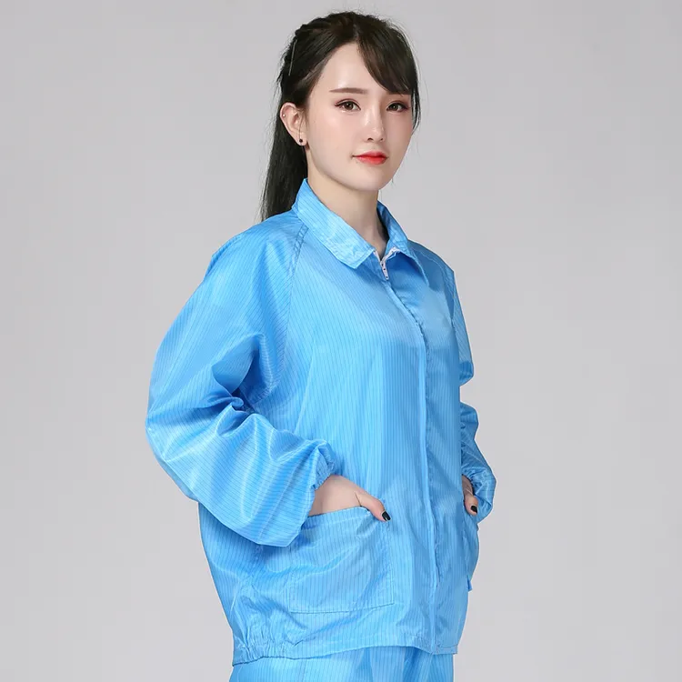 静电工作服上衣 静电服 防尘服短款电子厂无尘服工装无尘衣喷漆服