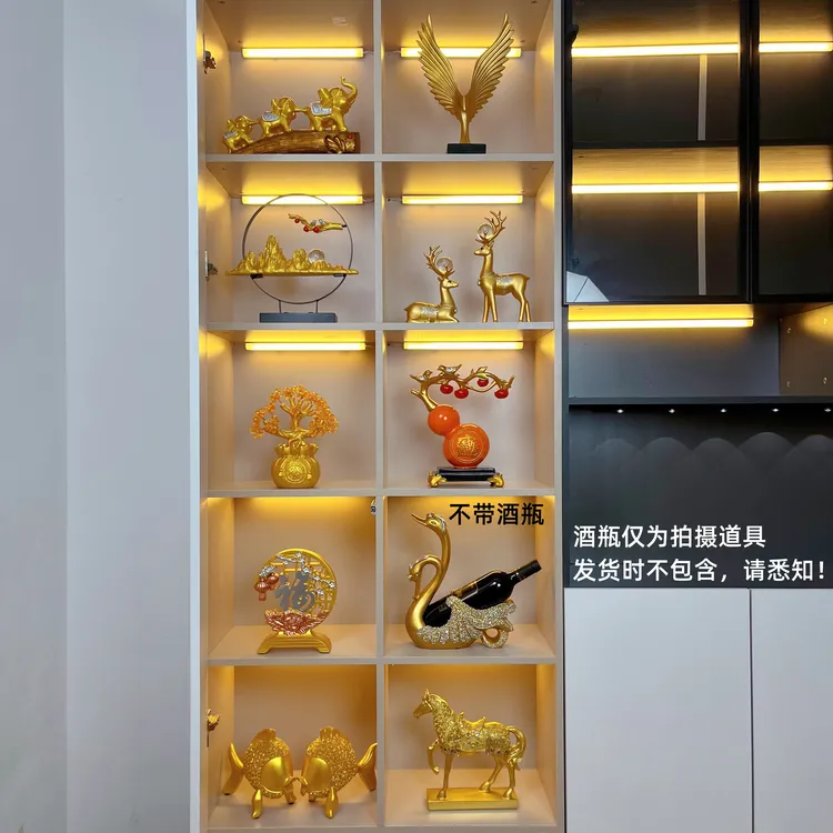 高档新中式大套装家居玄关摆件客厅电视柜轻奢风办公室酒柜装饰品