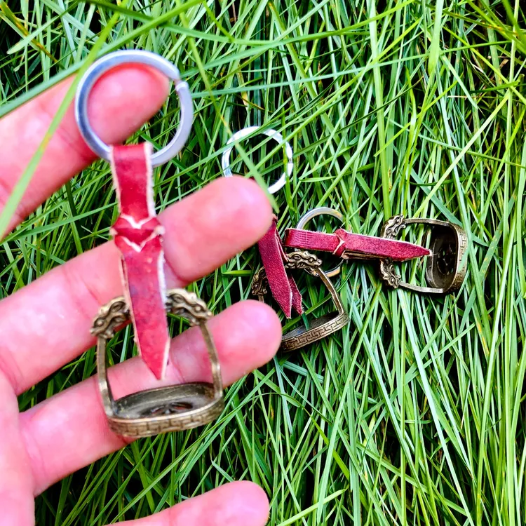 蒙古元素钥匙链《镫镫日上，发大财》钥匙链