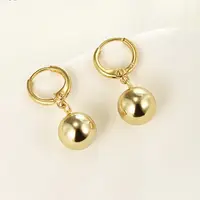 铜合金耳饰 【亮面圆珠耳筘款】时尚百搭气质，简约款耳环