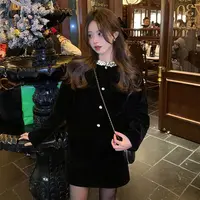 【两件套】富家千金赫本风法式上衣半身裙子小香风气质两件套2316