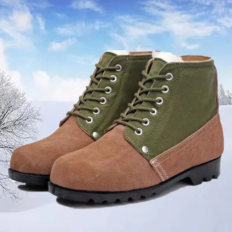 羊毛棉鞋靴羊毛靴大头鞋翻毛皮鞋布鞋大棉鞋工作防寒靴劳保鞋真皮