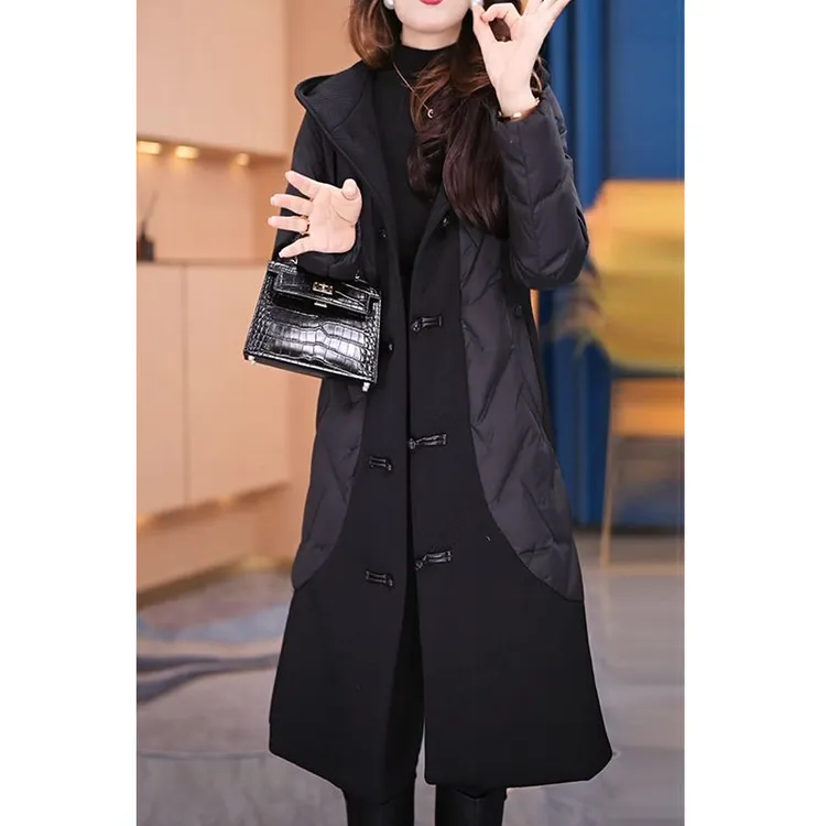 加厚保暖中长款棉服外套女秋冬季大码宽松时髦洋气百搭显瘦棉衣女