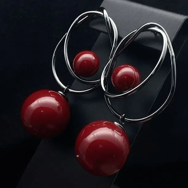 合金仿珍珠耳饰 小众独特耳环轻奢大气高级感新款潮洋气耳钉耳坠