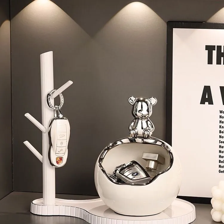 暴力入户玄关摆件钥匙收纳进门门口鞋柜客厅装饰品乔迁新居礼品