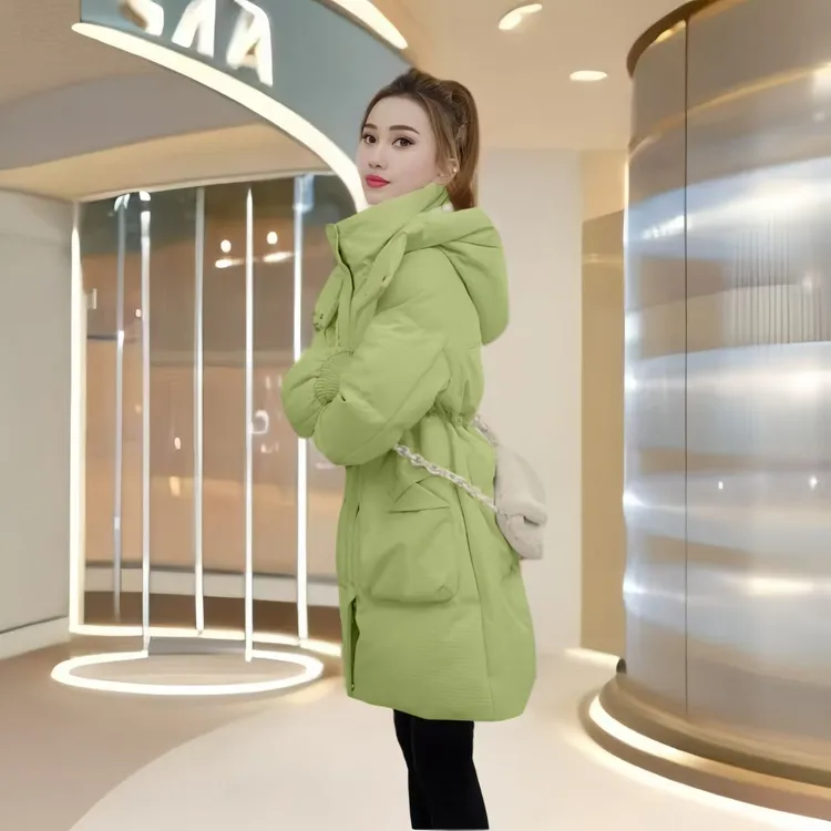中长款女装棉衣女衣女中长款短款时尚休闲百搭连帽加厚保暖冬季