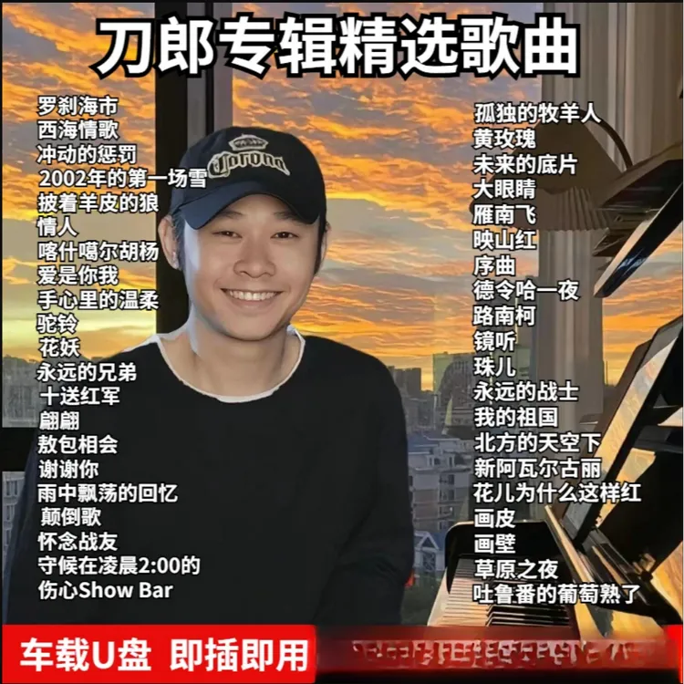 网络刀郎专辑车载u盘2024爆火西海情歌无损u盘