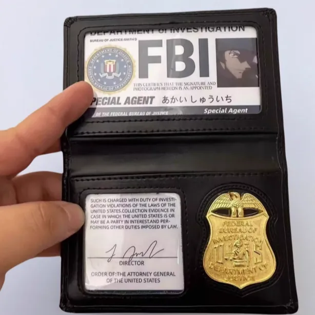 柯南赤井秀一FBIfbi同款套真皮美剧道具包时尚酷炫证件套潮流