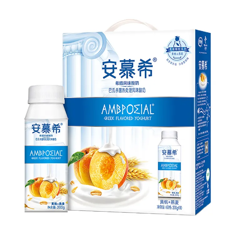 【23年12月产到24年6月】安/慕/希黄桃燕麦酸奶200g*10瓶酸奶原箱发