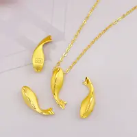 合金项链 仿真金色小海豚项链锁骨链女款镀金海豚小鱼锁骨项链