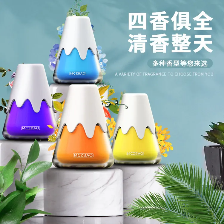 汽车雪山杯香膏车载香薰车架居家两用固体香膏持久空气留香香氛
