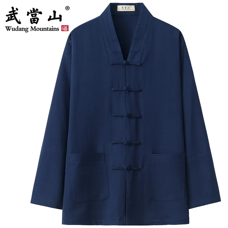 武當山服饰春夏款传统规制三清领97302长袖97308短袖三宝领居士服