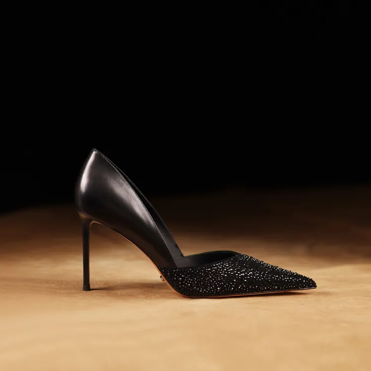 裸色高跟鞋女2025爆款洋气细跟百搭宴会鞋子高级感不累脚真皮单鞋