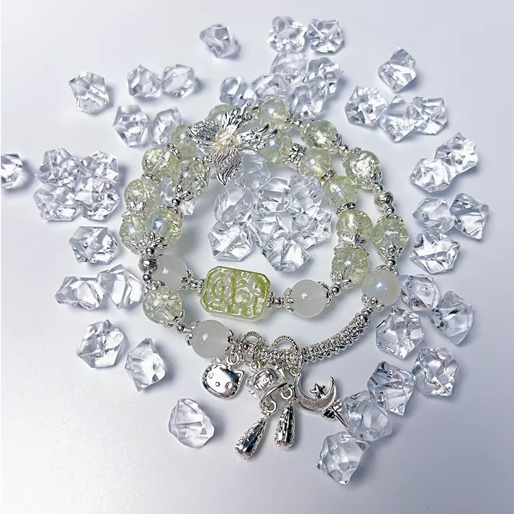 8mm-14mm玉碎爆花冰魄透珠DIY琉璃散珠批发『下单备注色号』