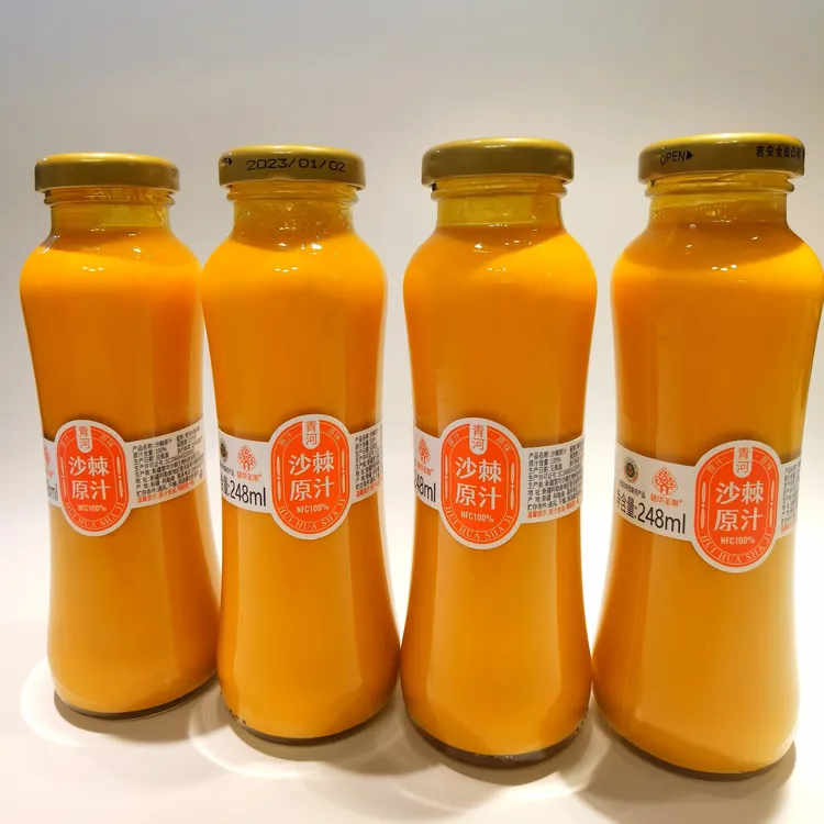 新疆阿勒泰青河县慧华沙棘原汁248ml畅销款原浆nfc浓稠