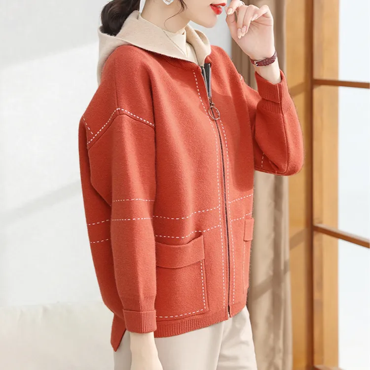 2023新款妈妈秋冬装外套大码上衣中老年女洋气高贵开衫春秋衣服