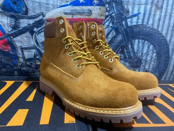 翻毛皮落日黄10061大黄靴复古男女靴子固特异进口头层牛皮真皮