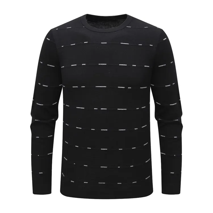 Y1277路男式舒适有弹力 休闲圆领套头毛衣