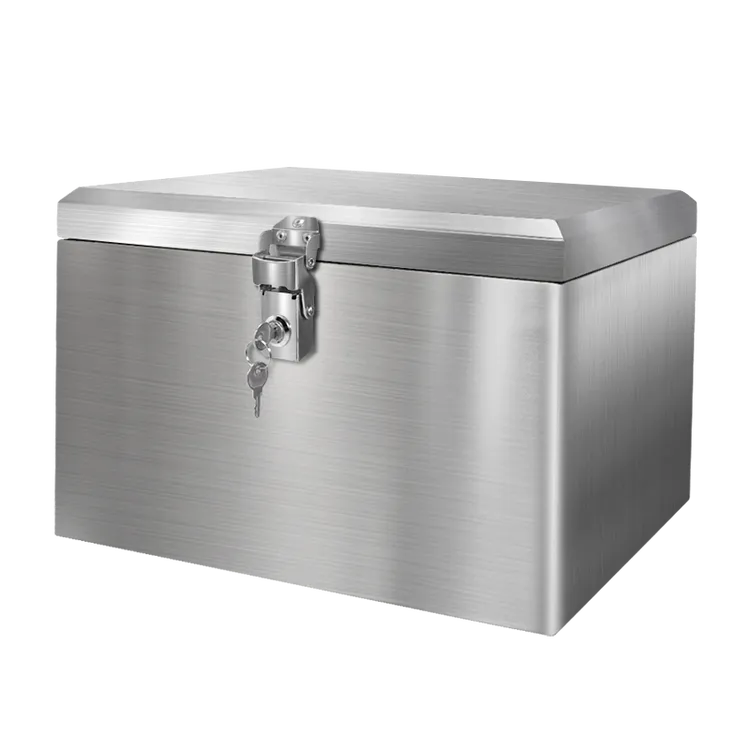 电瓶车摩托车加厚不锈钢尾箱后尾箱后备箱踏板通用外卖大箱收纳箱