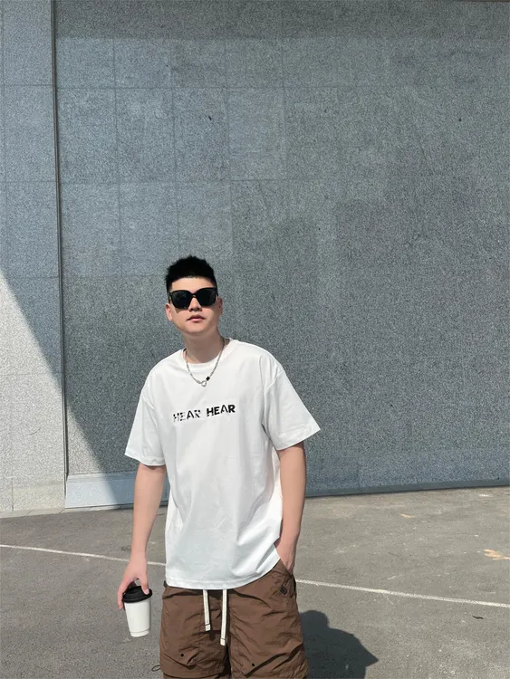 夏潮牌原创宽松冰凉速干时尚百搭透气液氨棉男韩版落肩T恤