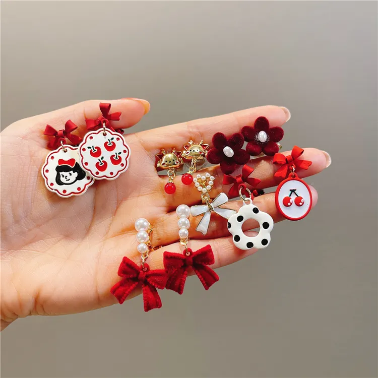 儿童配饰女童新年防痛耳夹宝宝耳环小女孩公主无需耳洞耳饰耳钉