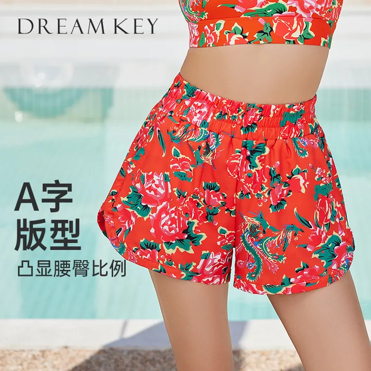 DK运动短裤女防走光印花宽松速干跑步训练健身户外健身裤4093