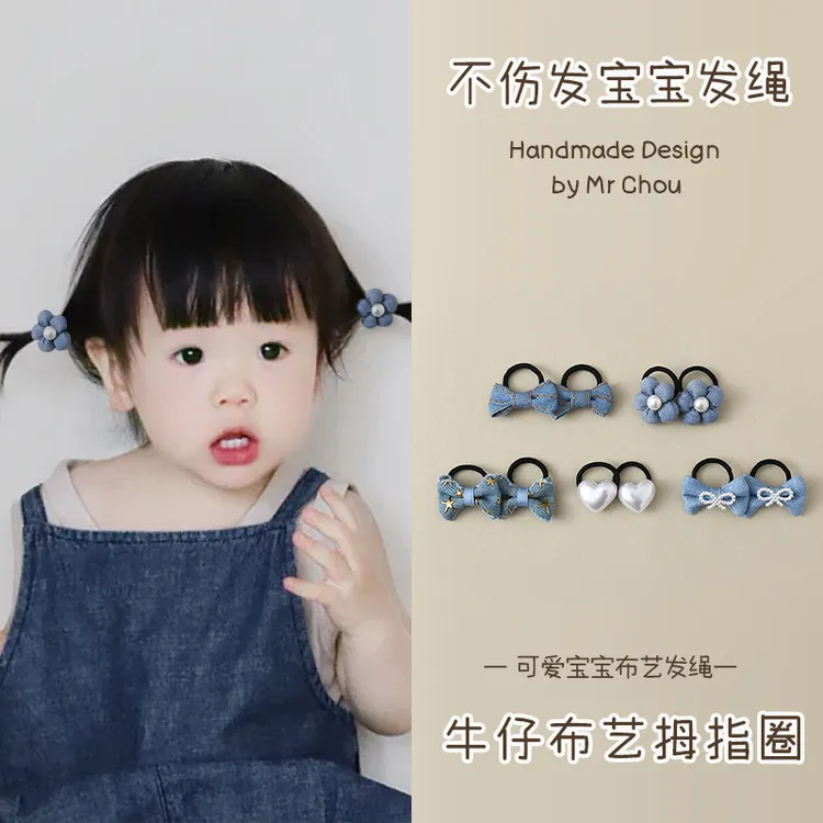 韩系蝴蝶结宝宝头绳不伤发儿童发圈婴儿扎头发皮筋头饰女童发绳