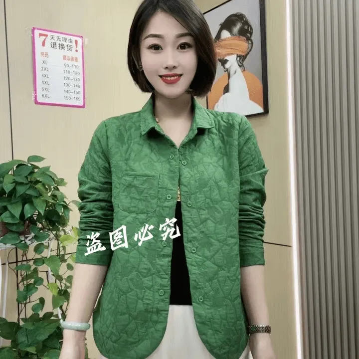 2024年春秋季新款休闲时尚长袖显瘦气质百搭上衣女妈妈装外套减龄