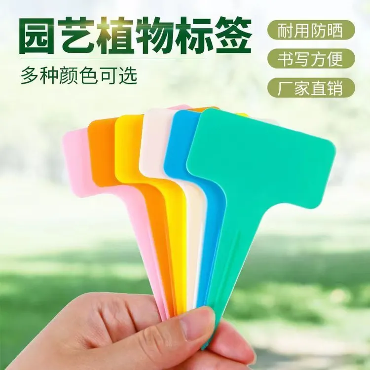 园艺标签牌多肉标签标识T型花卉标签植物名字记录防水塑料插地牌
