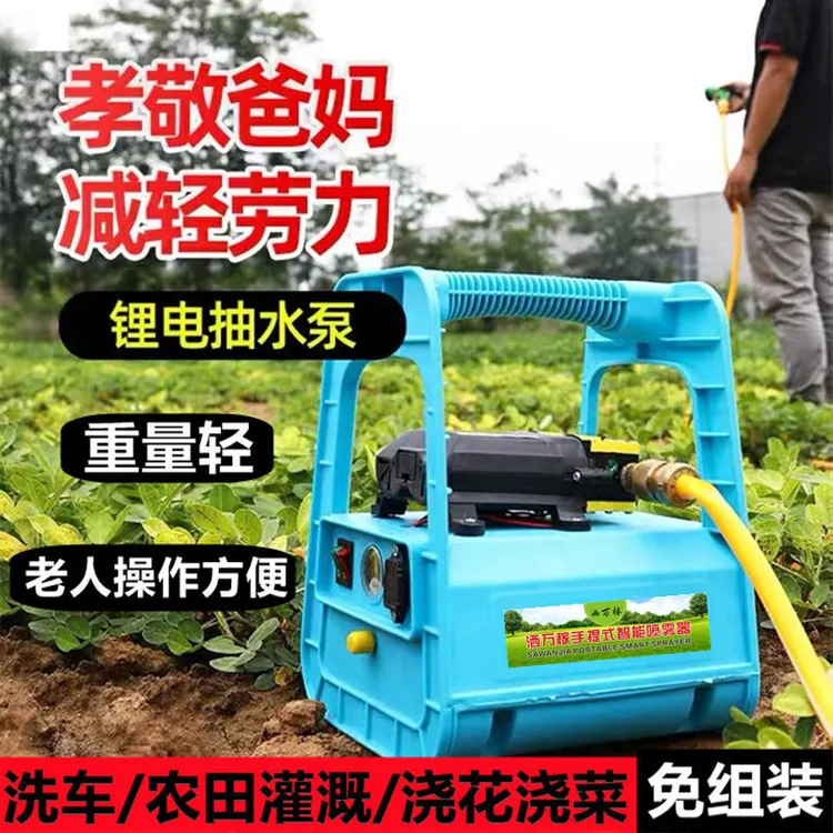 锂电小型充电式抽水泵浇菜神器浇水机农用抽水机灌溉户外自吸泵