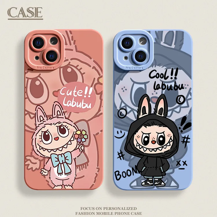 小怪兽情侣适用iPhone15ProMax手机壳16苹果14硅胶13软12男女11xs