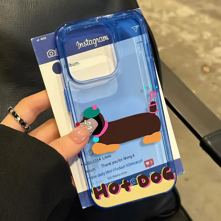 可爱腊肠狗适用iphone16/15/14promax苹果11手机壳13软12防摔卡通