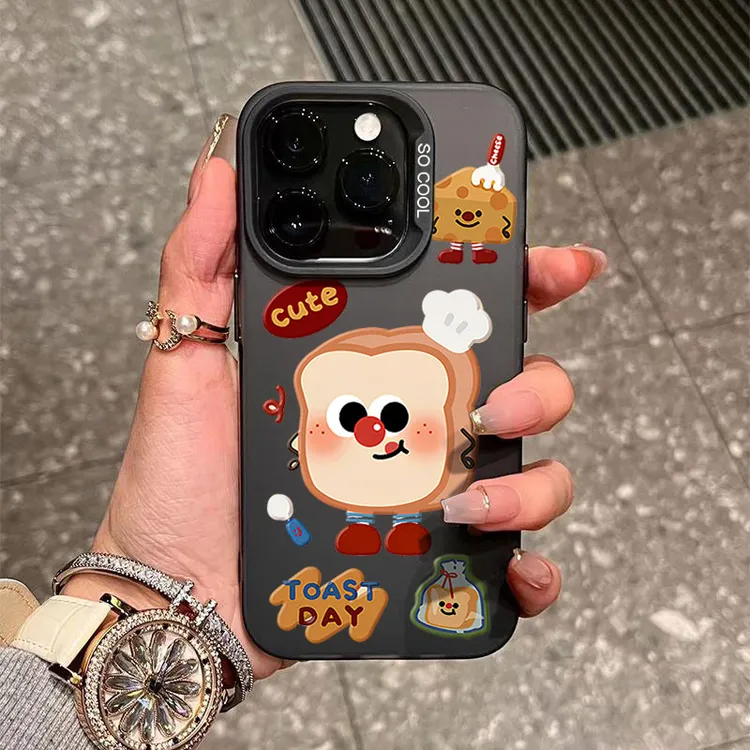 可爱土司适用苹果16/15手机壳iphone14Promax磨砂13软胶12防摔11x
