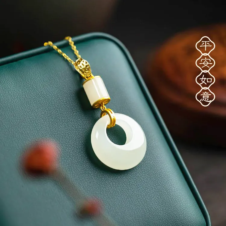 首饰盒/箱 如意平安项链精美包装吊坠女友老婆礼物平安扣项链商品图