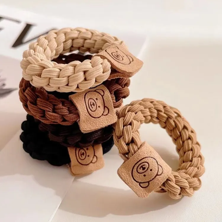 可爱小熊头绳发圈女 手工编织 耐用 时尚 百搭