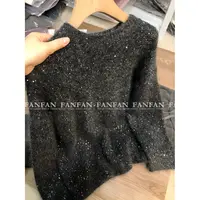 【全身亮片满天星】慵懒风加厚圆领套头针织毛衣女冬季新款FFQ5065