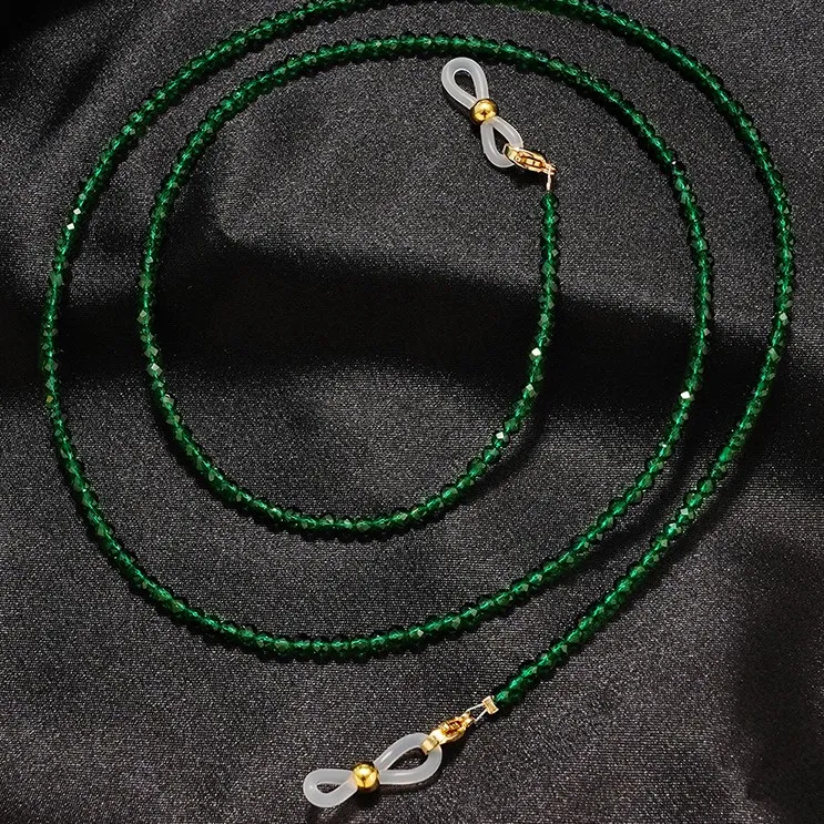 尖晶眼镜链手工挂绳耳机挂链老花镜挂绳口罩链挂脖人造水晶珠链