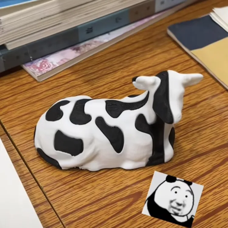 【超赞】解压奶牛套3D打印创意解压模型摆件