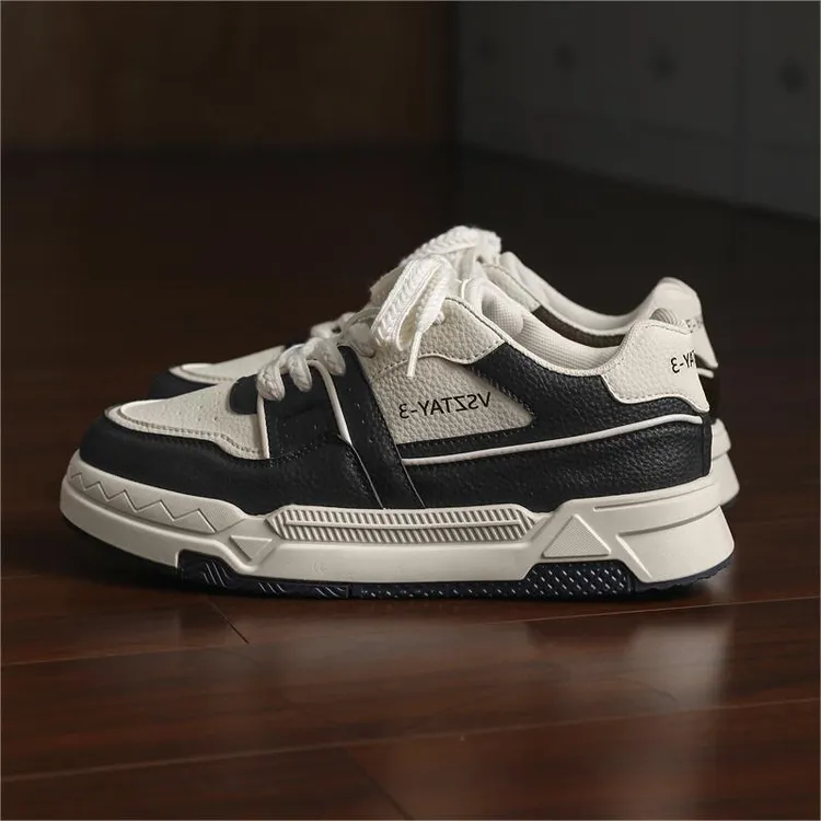 Maycaur高颜值美式潮款休闲男鞋厚底薄款时尚百搭增高厚底板鞋