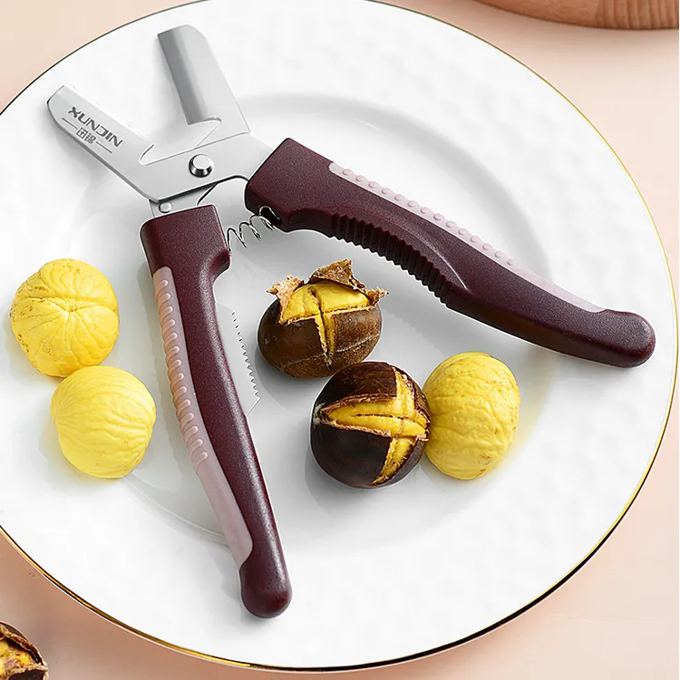 生板栗刀神器开口器去皮机栗子剪壳剥板栗夹子不锈钢坚果钳子工具