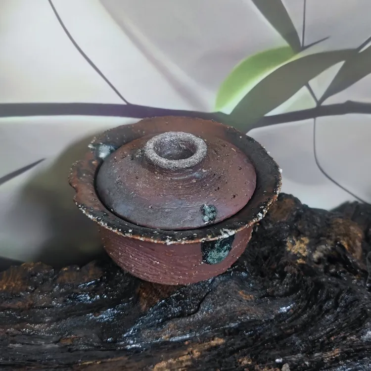 匣钵泥手工柴烧盖婉柴窑烧制裸烧