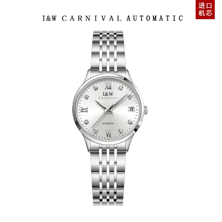 瑞士爱沃驰IW正品女士进口自动机械女表高端日历防水轻奢腕表特价