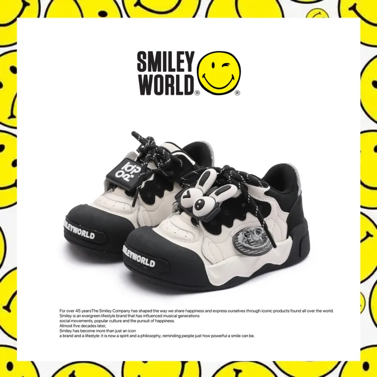 SMILEY WORLD官方正品｜2025春儿童运动潮流街头炸街舒适男童板鞋