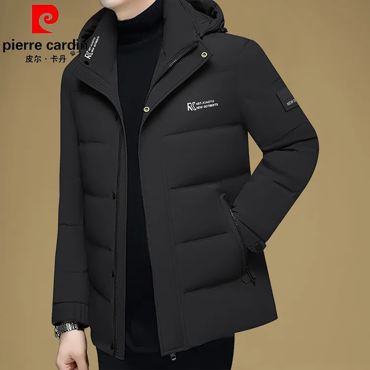 皮尔卡丹2025冬季新款男士鹅绒服男款羽绒服轻薄户外保暖加厚外套