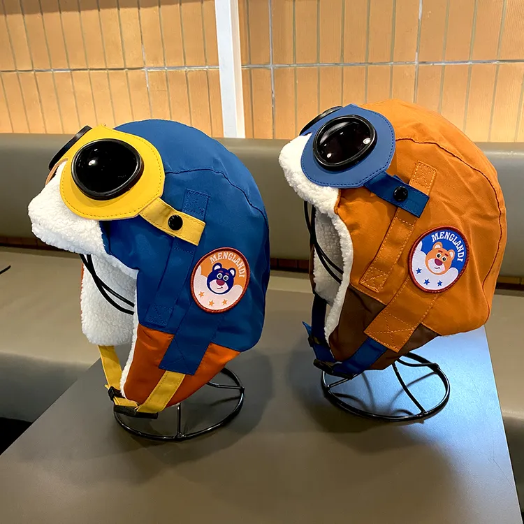 儿童帽子男孩韩版冬季洋气飞行员雷锋帽中大童女孩防寒套头护耳帽